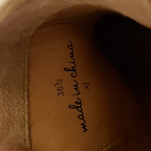 Joie Gabija Genuine Suede Leather Wood Stacked Heel Western Ankle Booties Shoes - Picture 8 of 9